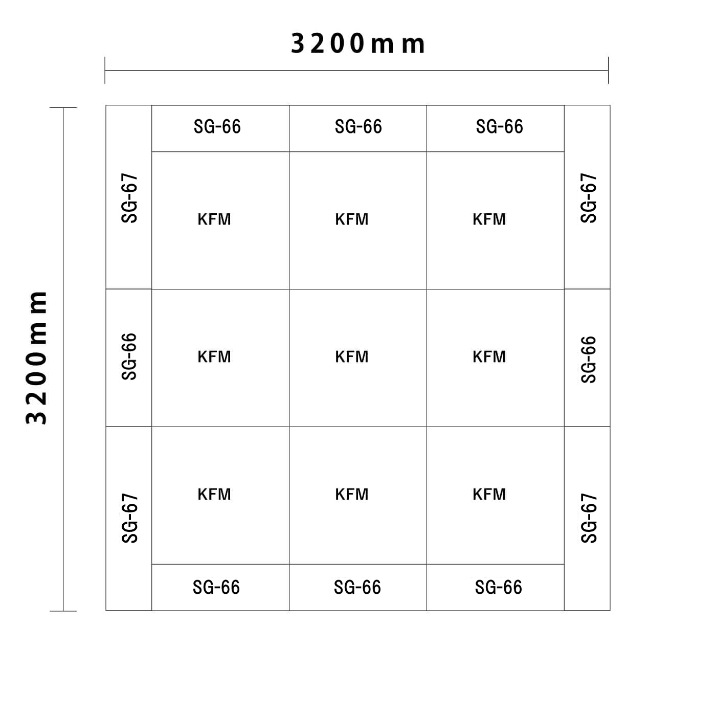 ライオンシリーズ交通マットセット4.5畳図面