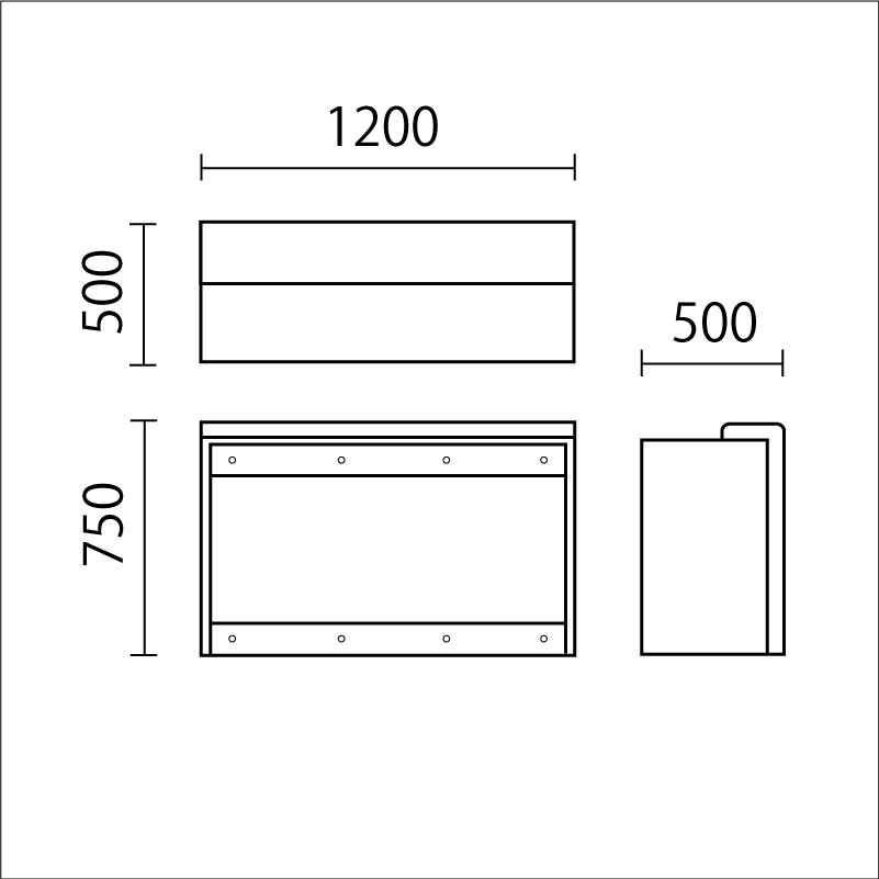 キッズカウンター 単色　NKC‐1200TA図面