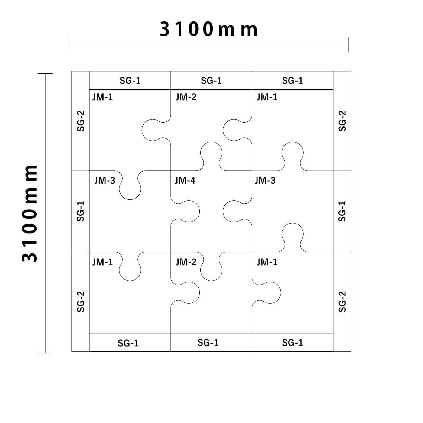 ジグソー/ リスシリーズ 4.5畳図面