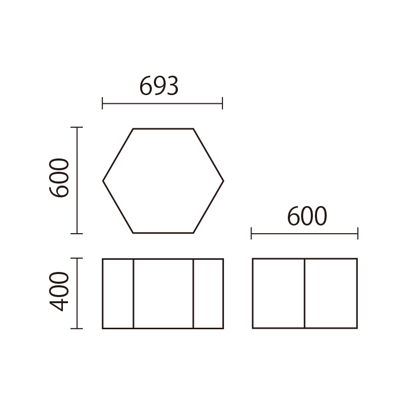 ハニースツール　HSM-400図面