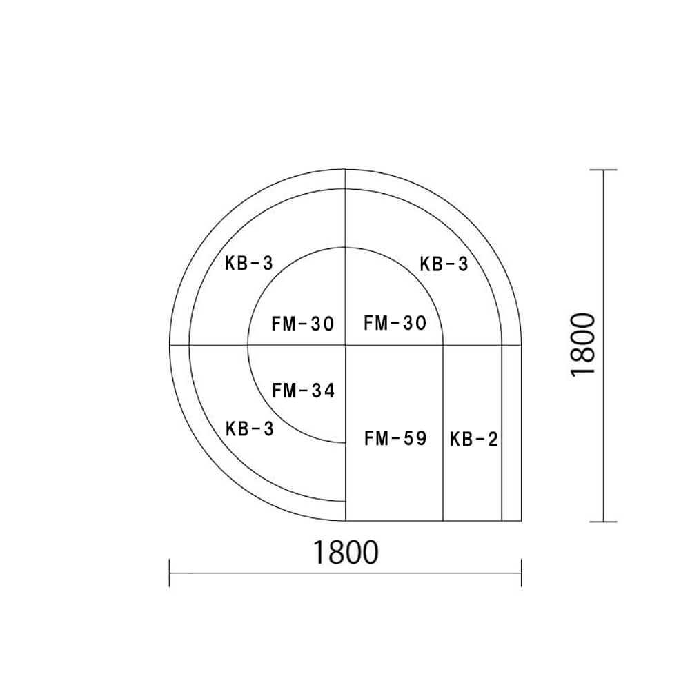 タンポポシリーズ　円型プランＤ図面