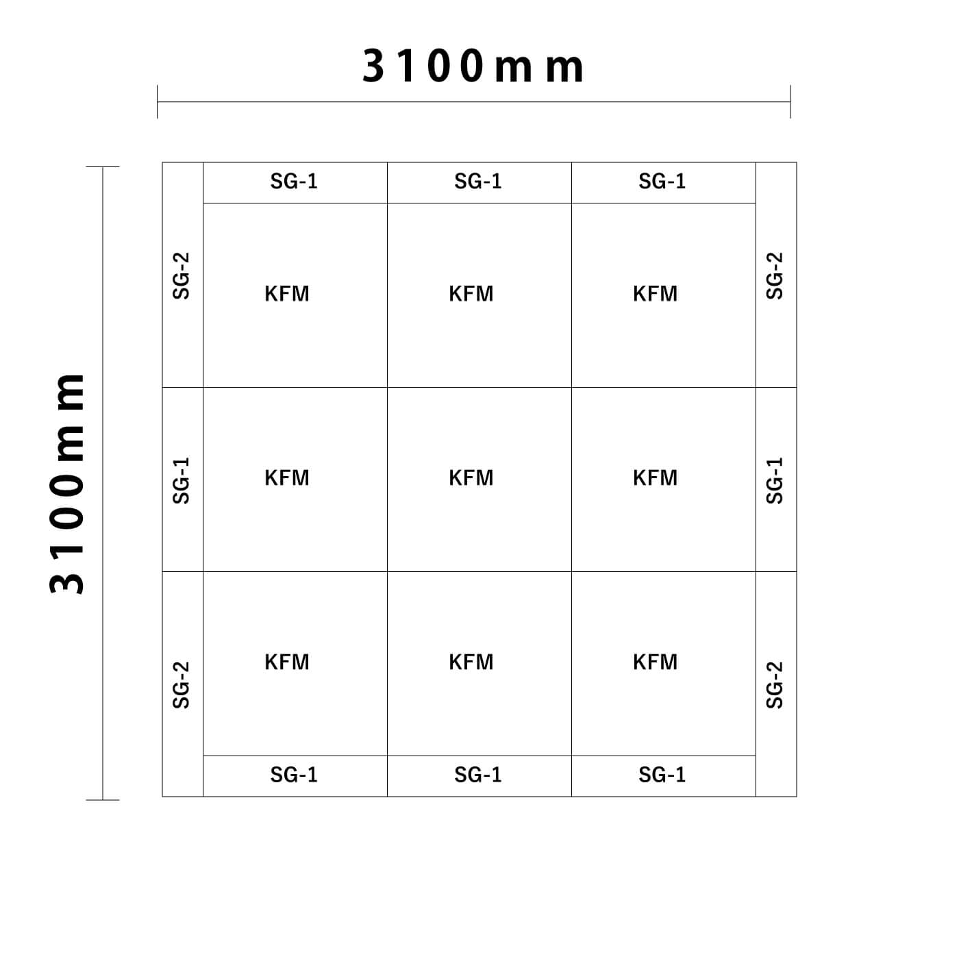 リスシリーズ交通マット 4.5畳図面