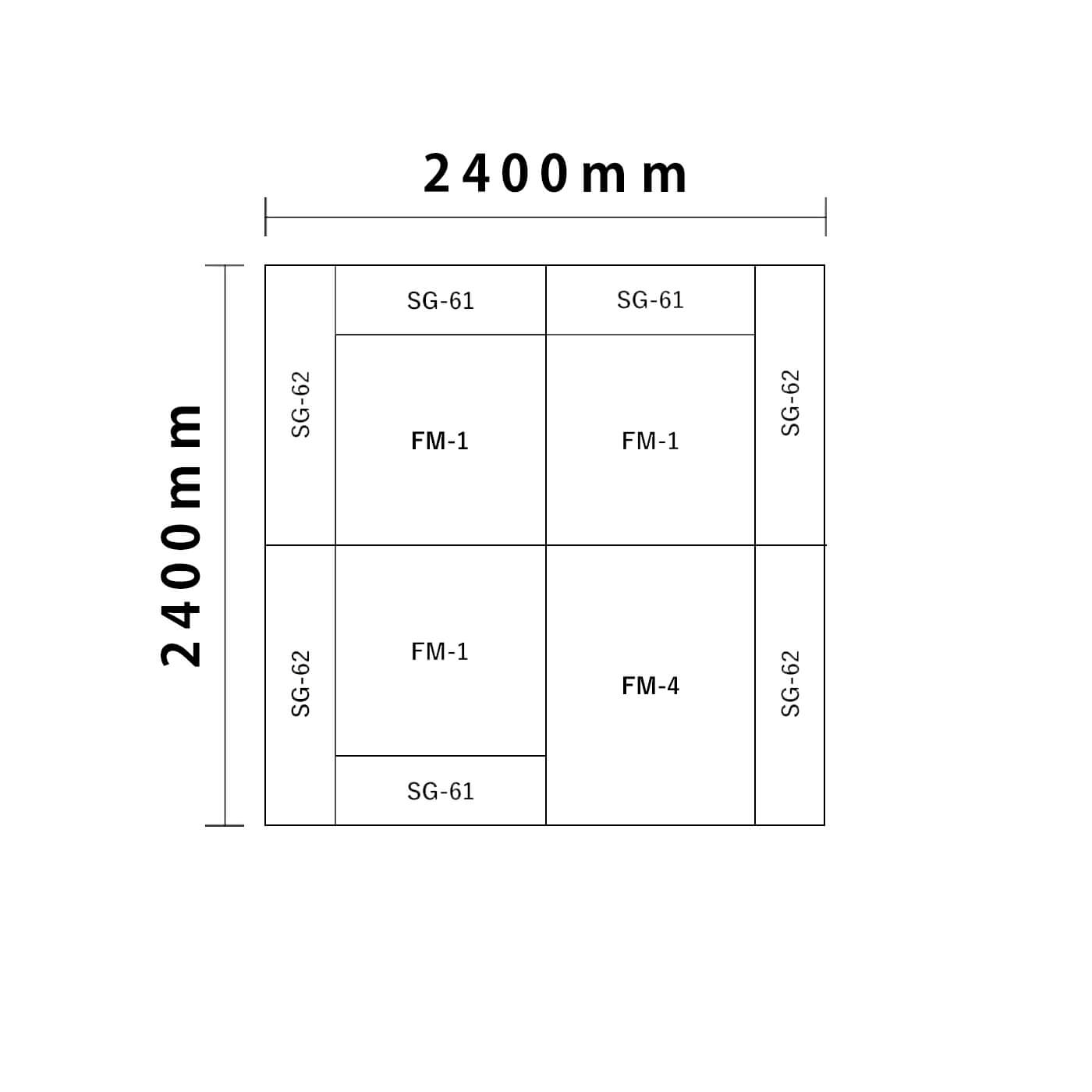 ライオンシリーズ 2畳　入口付き図面