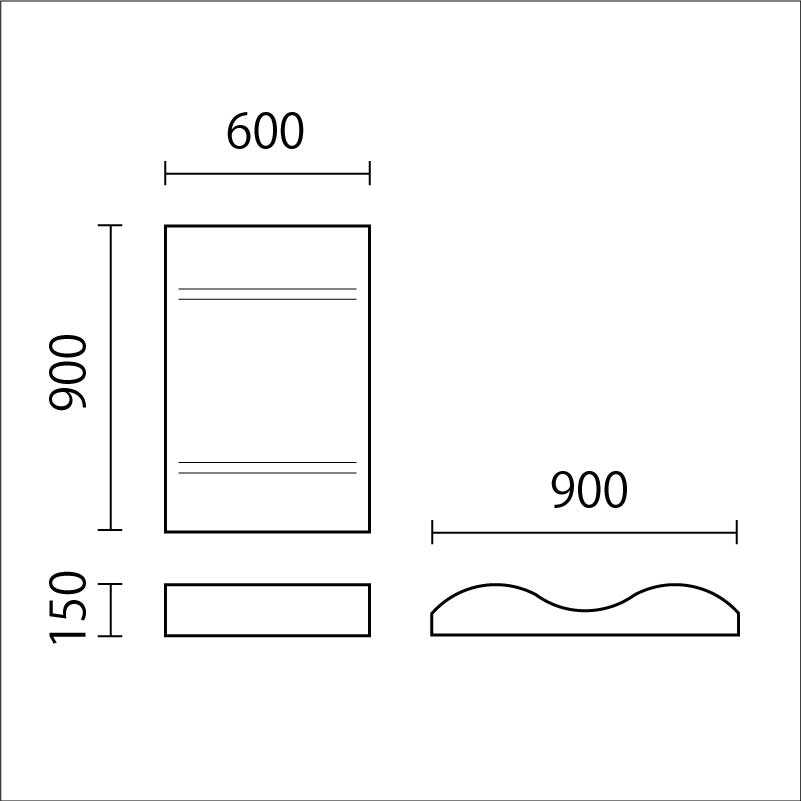 ソフトクッション　ウェーブ　SK-10図面
