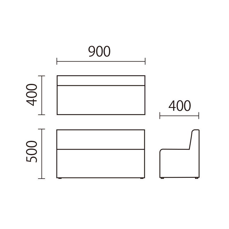 キッズベンチ　KB-2図面