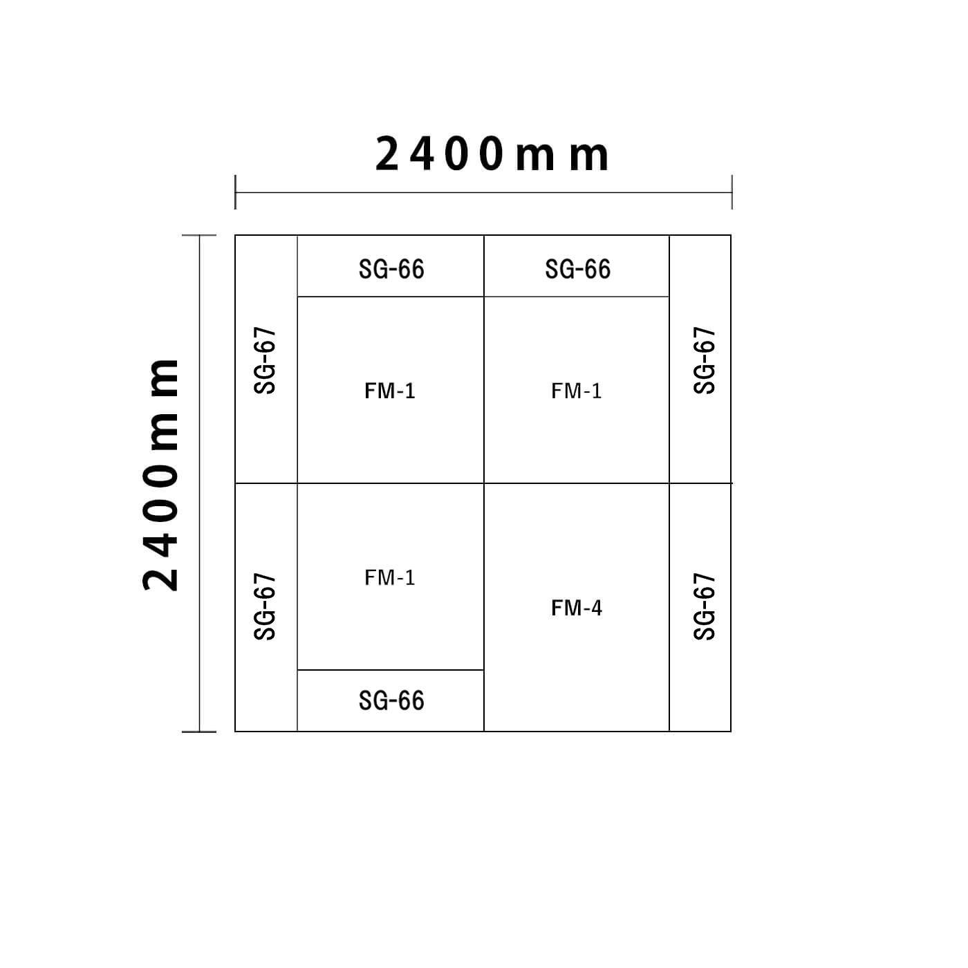 ライオンシリーズ 2畳　入口付き図面