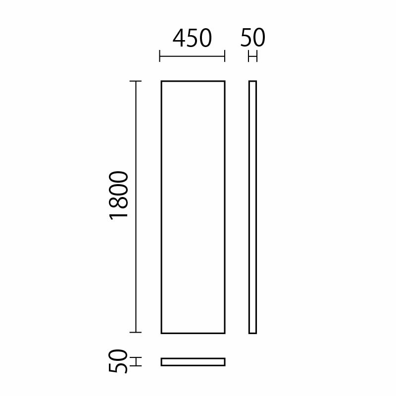 ウォールマット　W450×H1800　UM-52図面