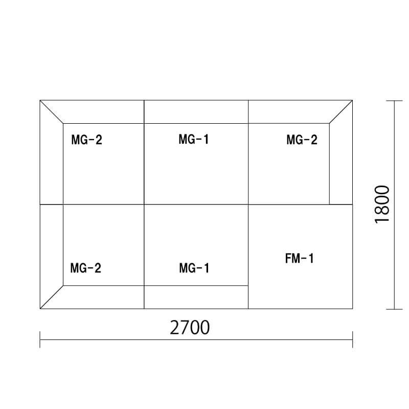 マーガレットシリーズ 3畳 入口付き図面