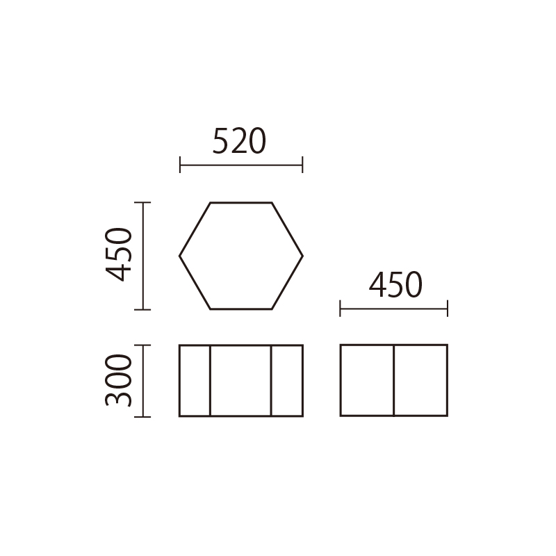 ハニースツール　HSS-300図面
