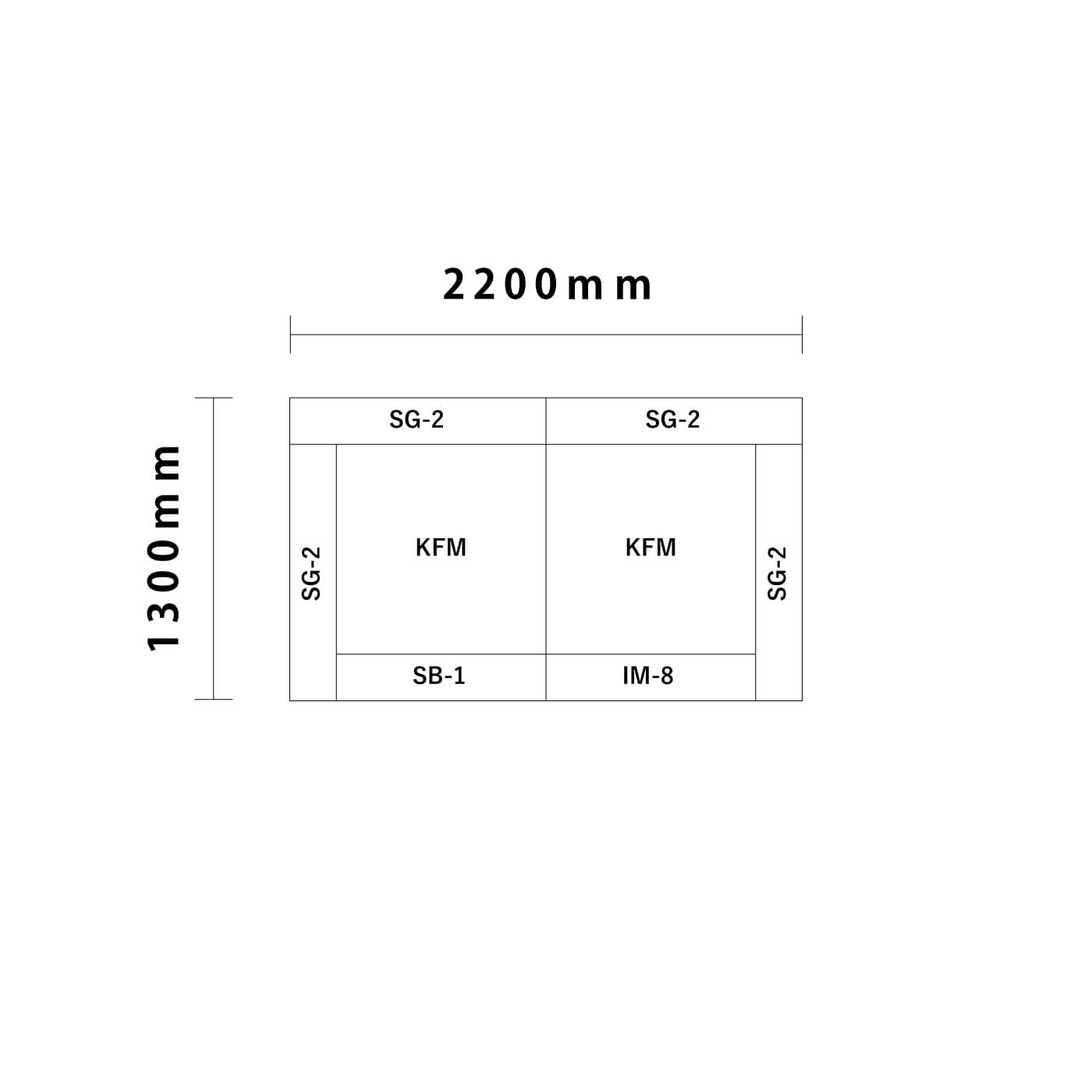 リスシリーズ交通マット 1畳 入口＆下駄箱付き図面
