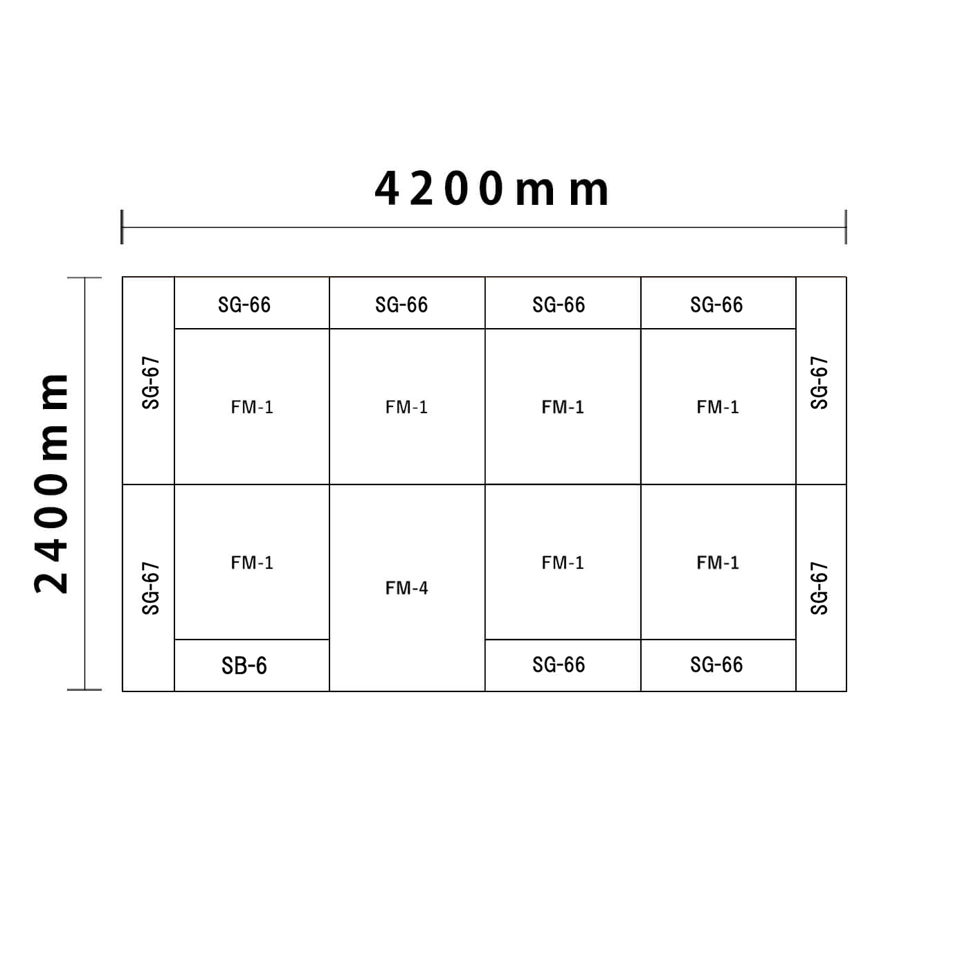 ライオンシリーズ 4畳　入口付き＆下駄箱図面