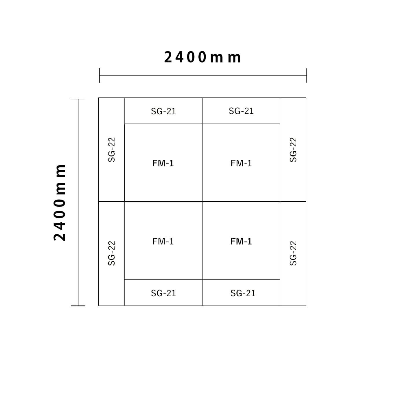 バンビシリーズ 2畳プラン図面