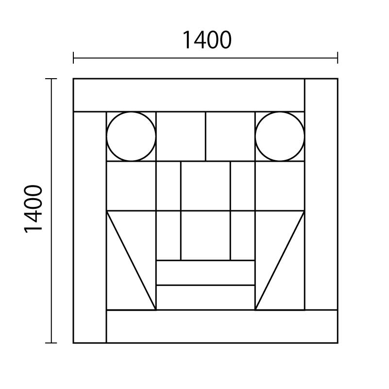 積み木クッション　B枠セット図面