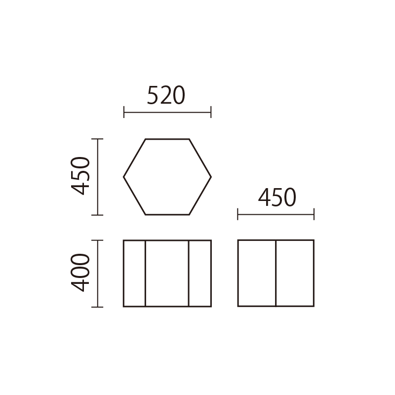 ハニースツール　HSS-400図面