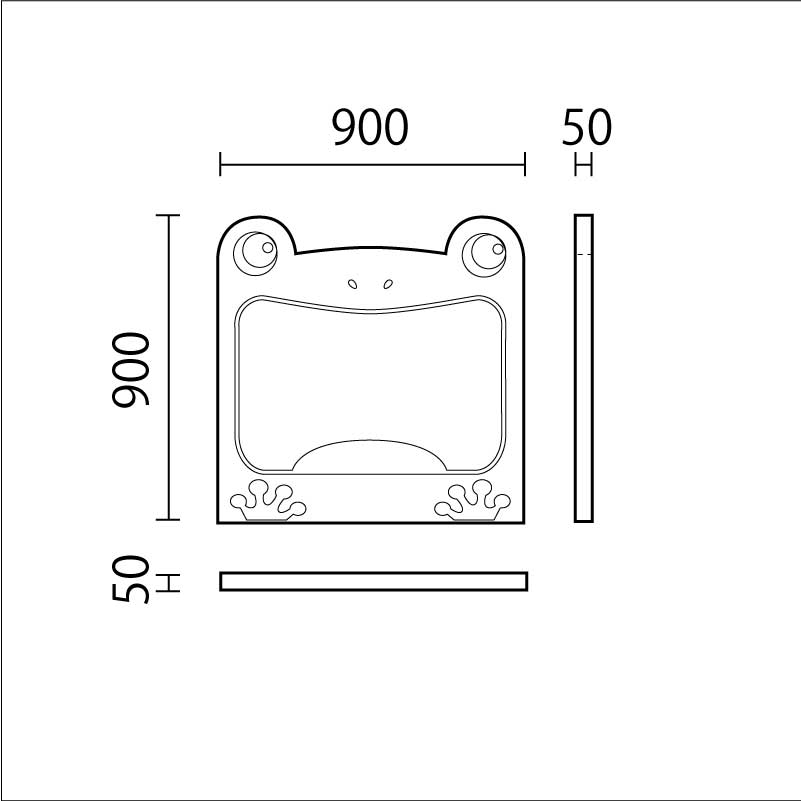 お絵かきパネル　カエル　WP-2図面