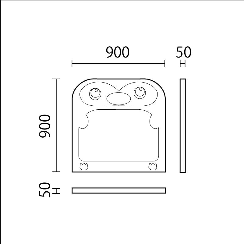 お絵かきパネル　ペンギン　WP-3図面