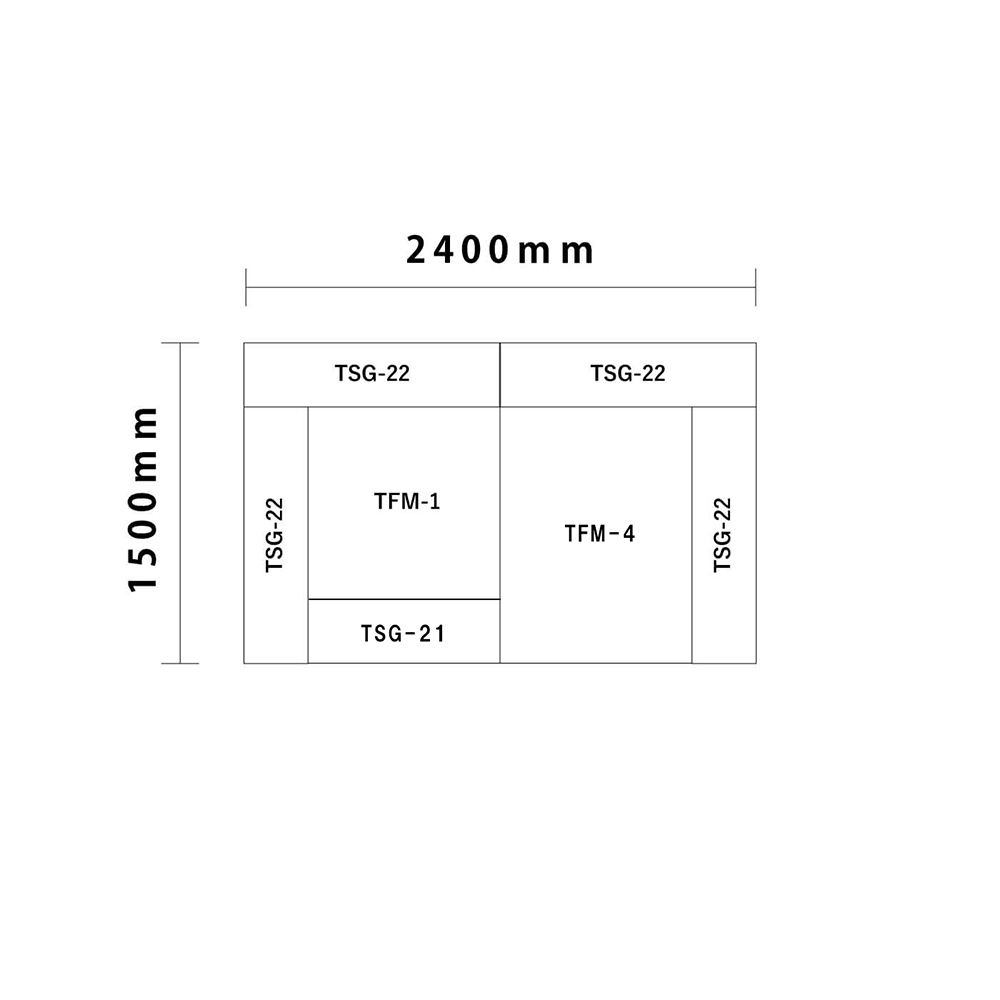 クレピスシリーズ 1畳 入口付き図面