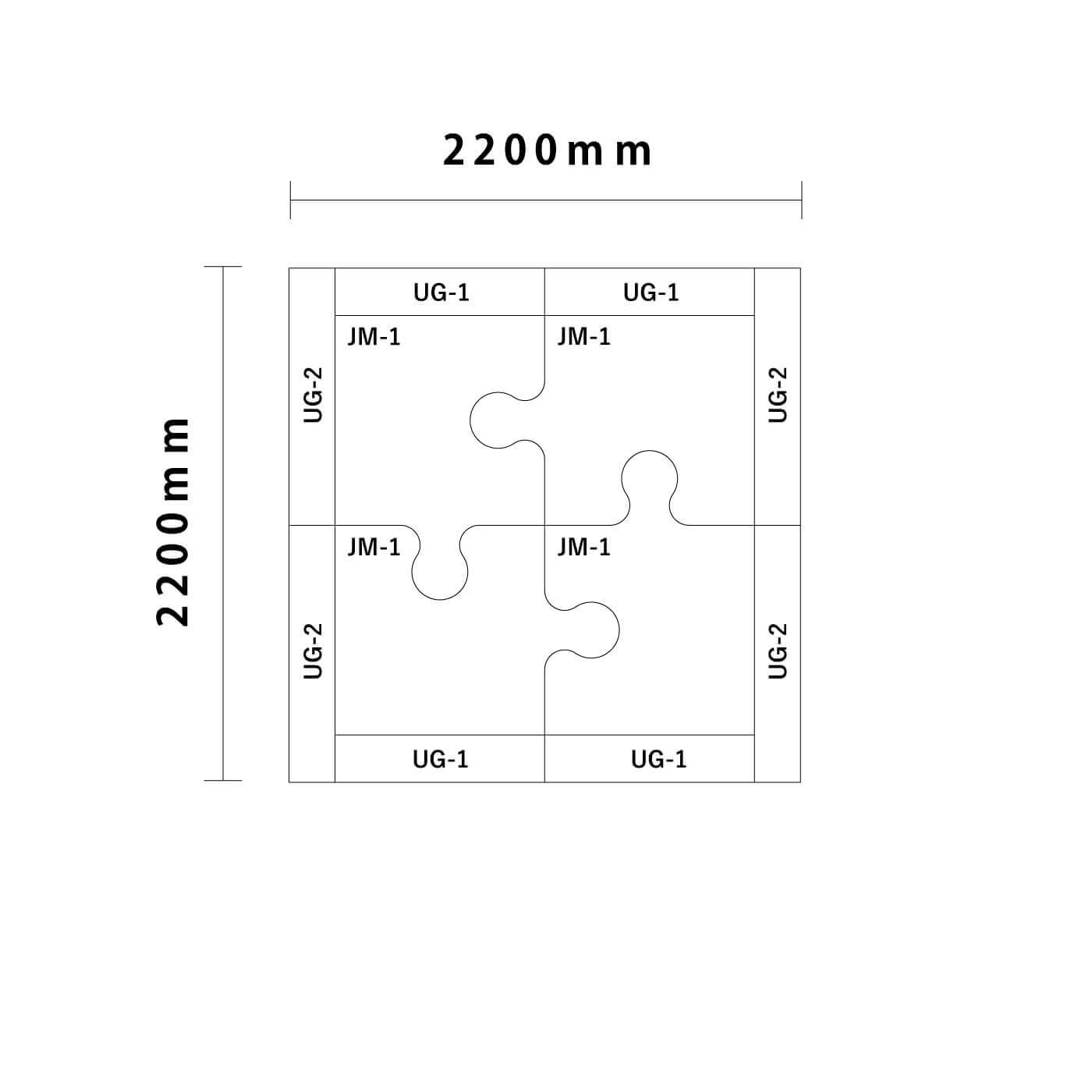 ジグソー/ウェーブシリーズ 2畳図面