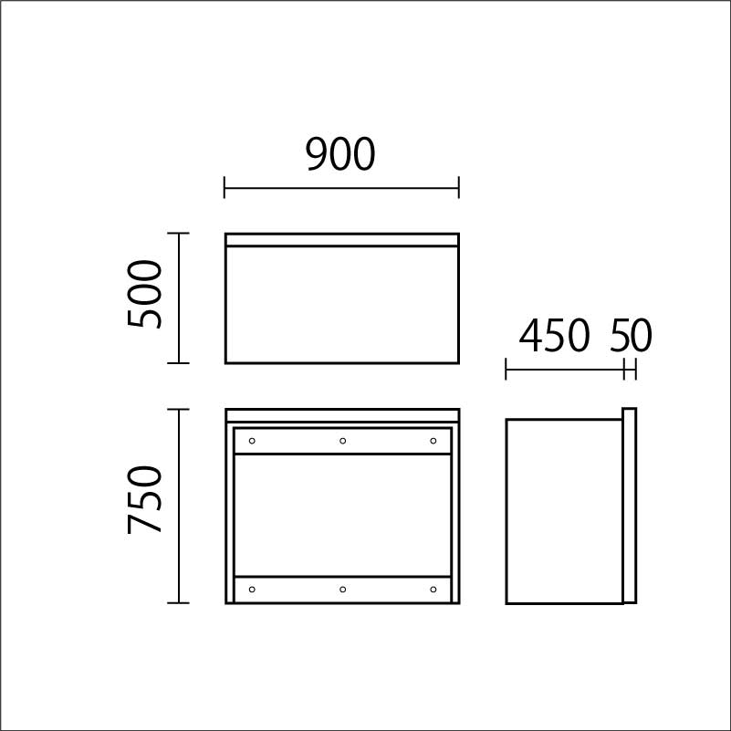 キッズカウンター 単色　KC-N900TA図面