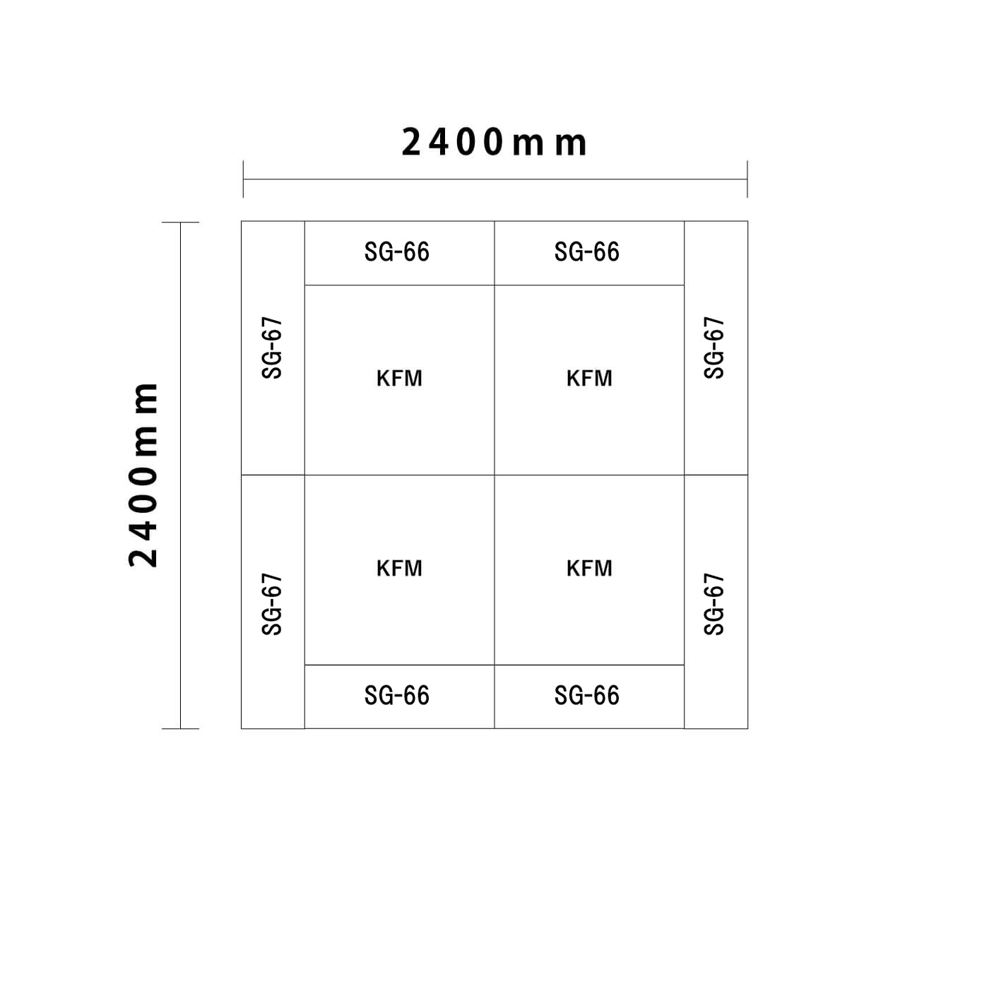ライオンシリーズ交通マットセット2畳図面