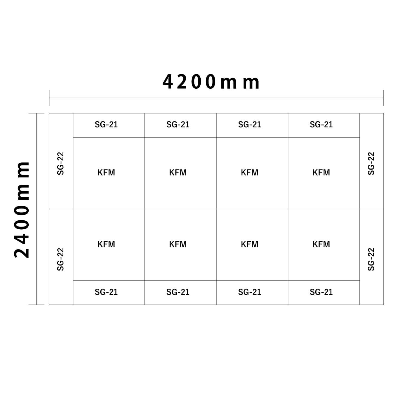 バンビシリーズ交通マットセット4畳図面