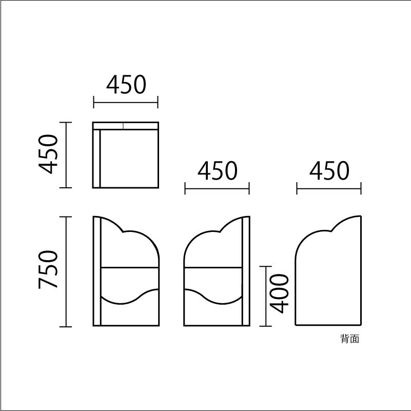 フォレストスツールコーナー　FS-2図面