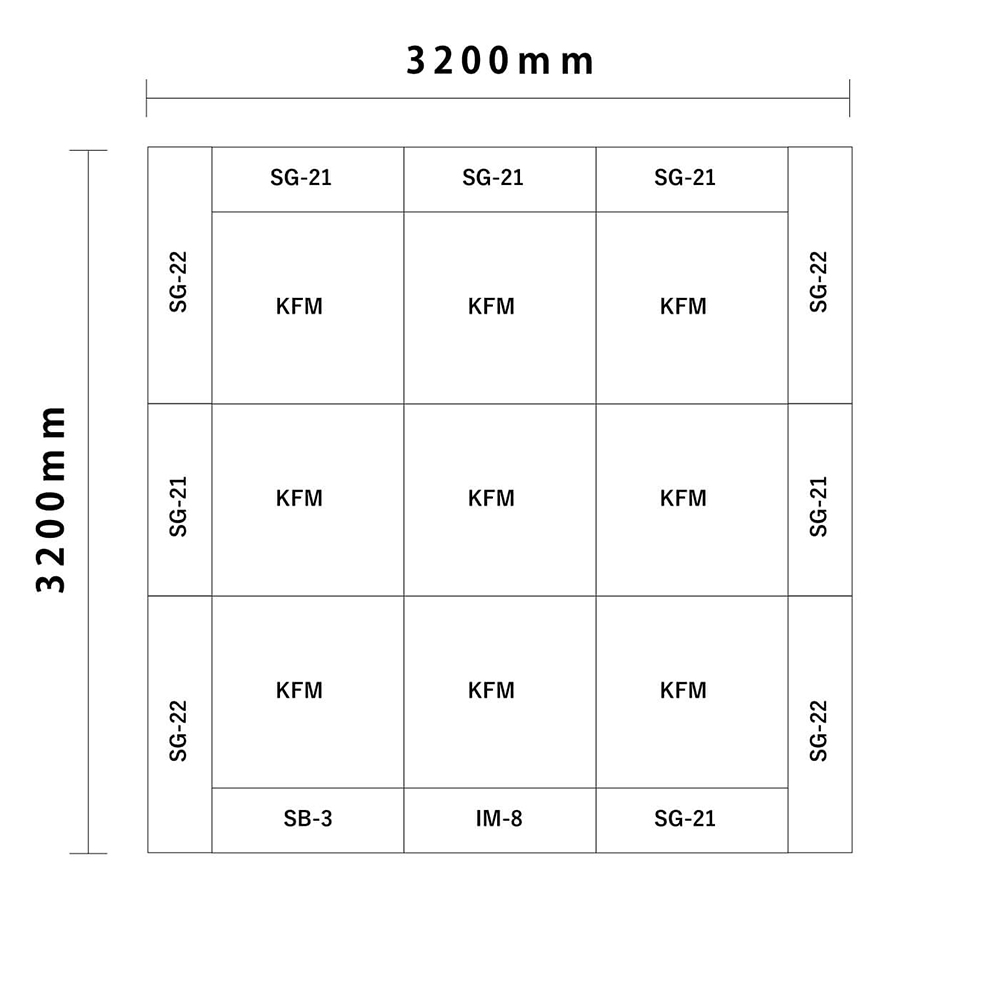 バンビシリーズ交通マットセット4.5畳 入口＆下駄箱付き図面