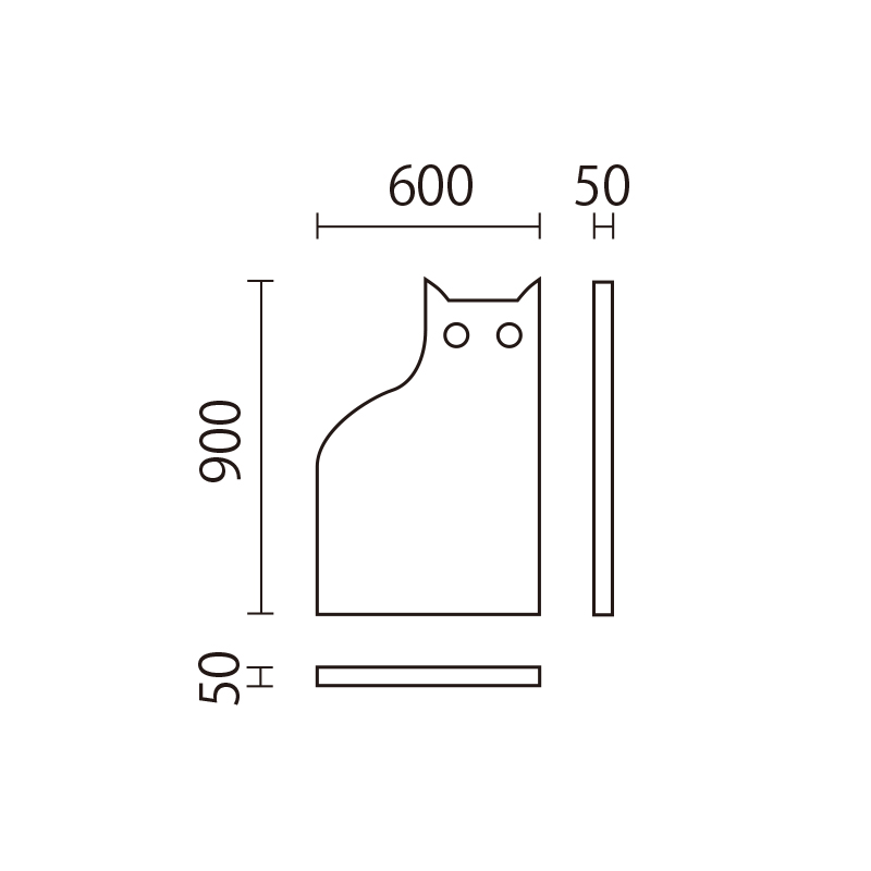 アニマルウォール　KDP-2　ネコ図面