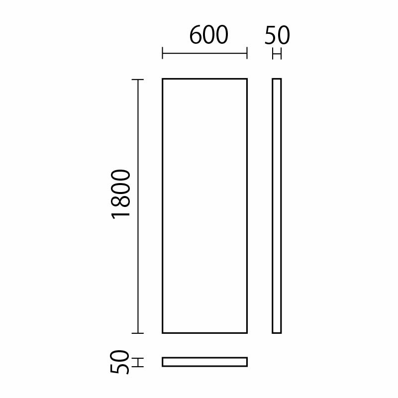 ウォールマット　W600×H1800　UM-53図面