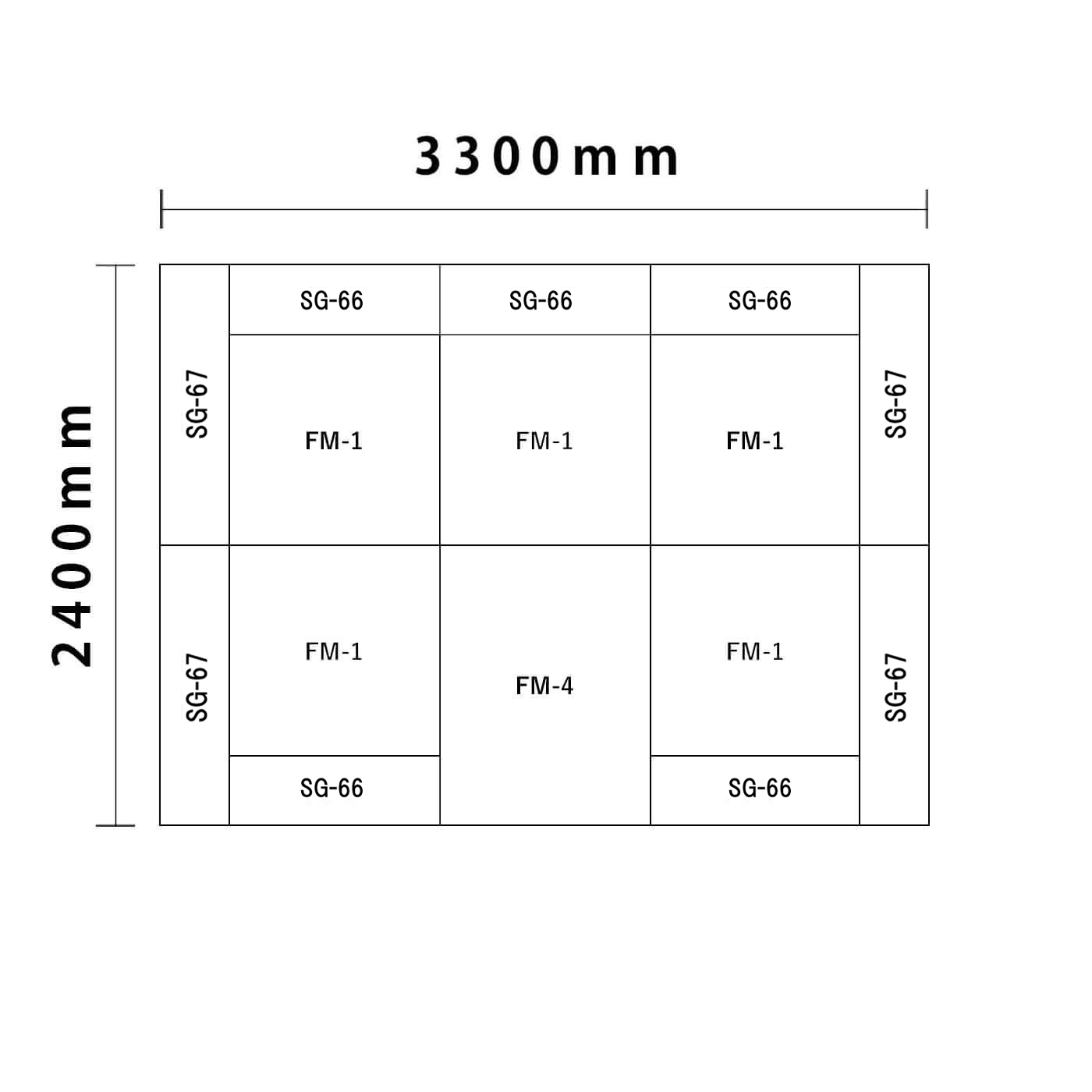 ライオンシリーズ 3畳　入口付き図面