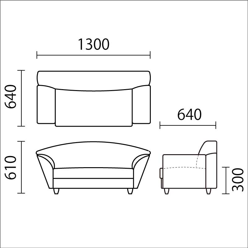 キッズソファー　プラム　PM-2図面