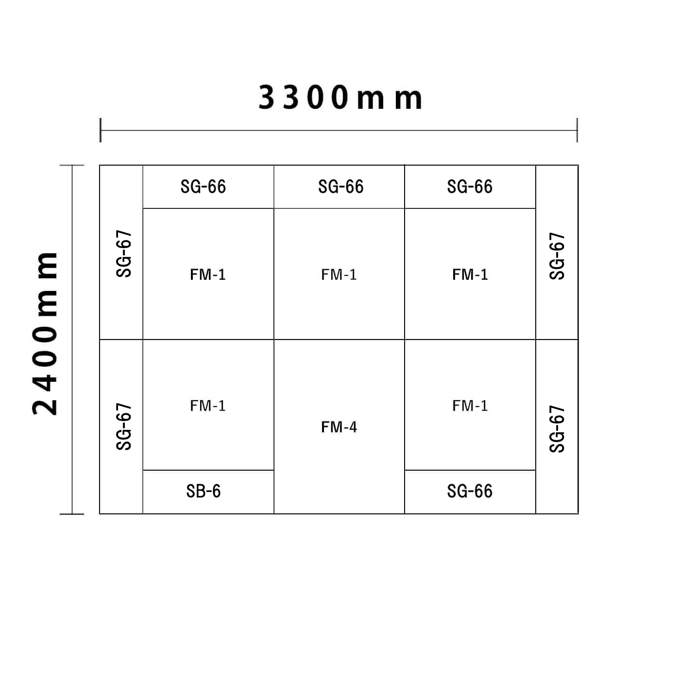 ライオンシリーズ 3畳プランI図面