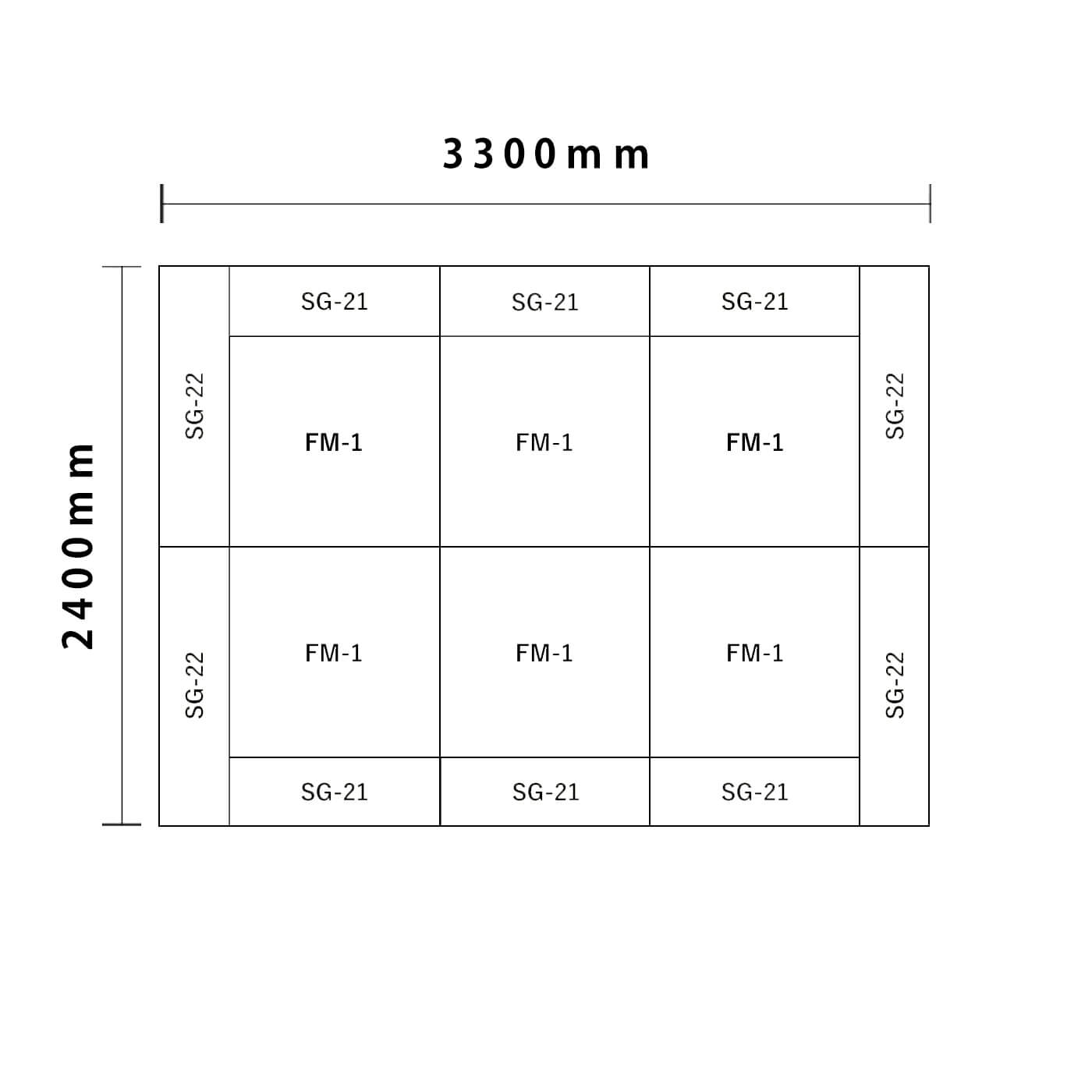バンビシリーズ 3畳プラン図面