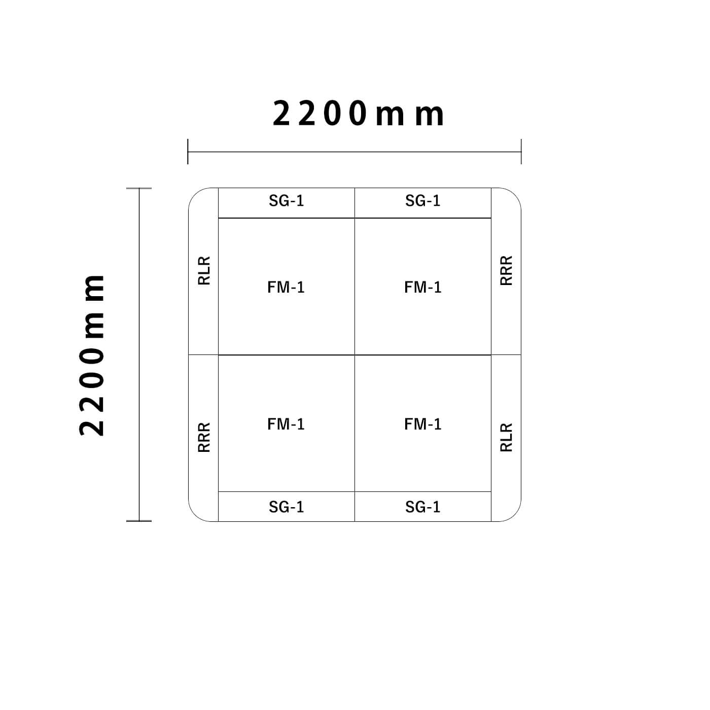 リスシリーズ 角R 2畳図面