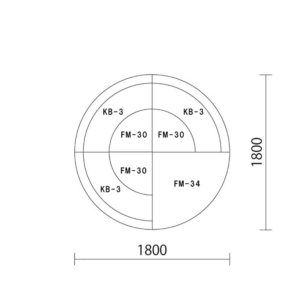 タンポポシリーズ　円型プランＢ図面