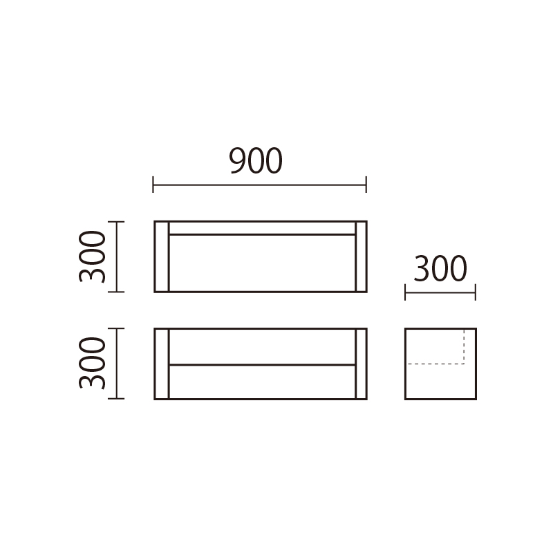 キッズベンチ　KB-1図面