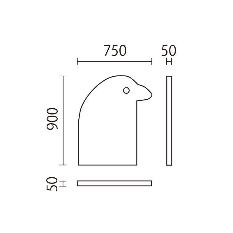 アニマルウォール KDP-5 ペンギン図面
