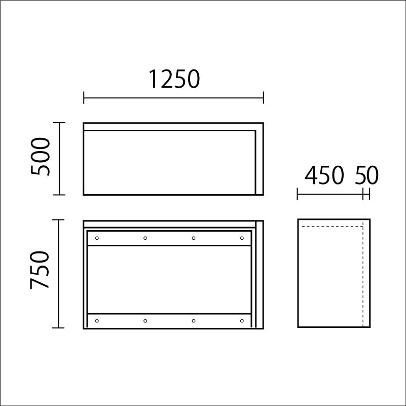 キッズカウンター 木目　KC-R1200MO図面
