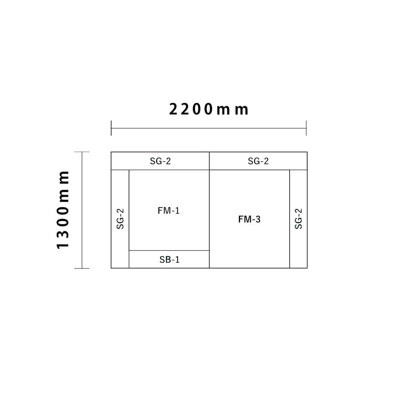 リスシリーズ 1畳　入口＆下駄箱付き図面