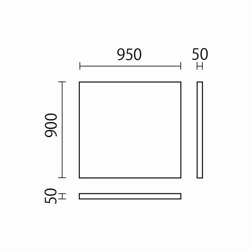 ウォールマット　W950×H900　UM-15図面