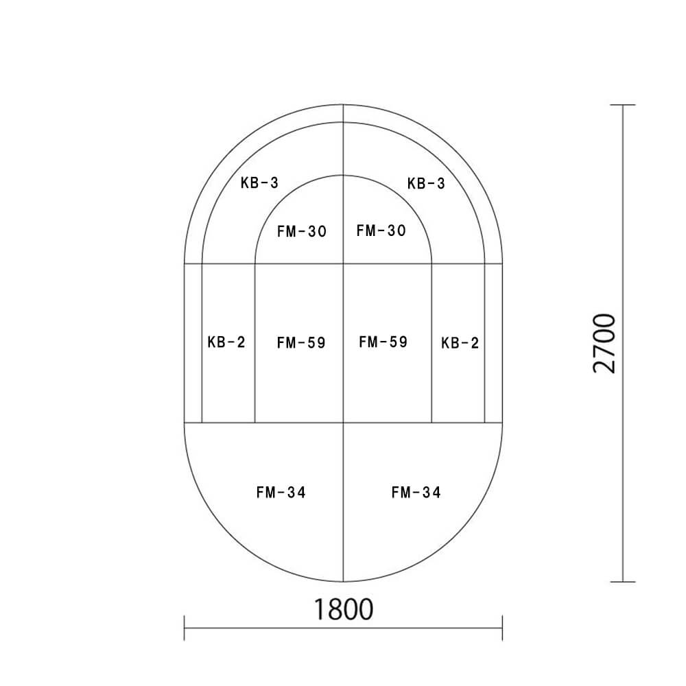 タンポポシリーズ　小判型プランＣ図面