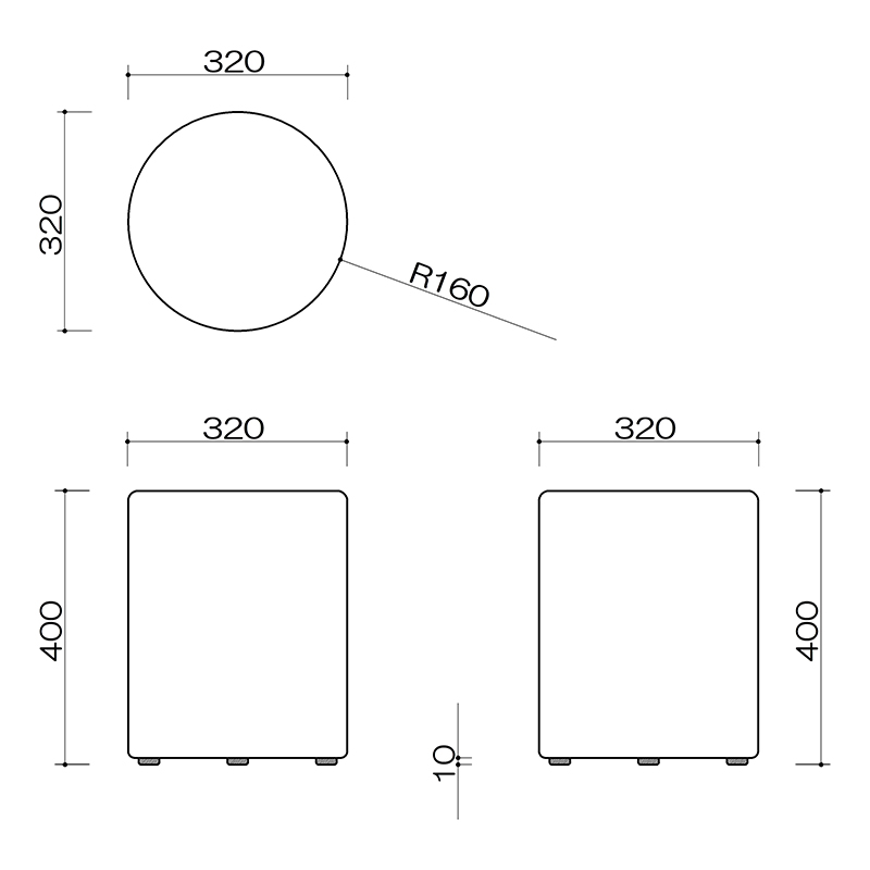 はなまるスツール図面
