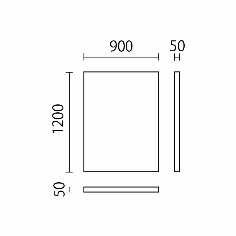 ウォールマット　W900×H1200　UM-34図面