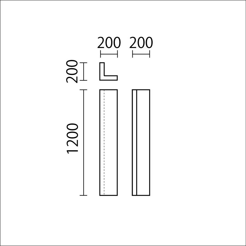 コーナーガードH1200　KG-12図面