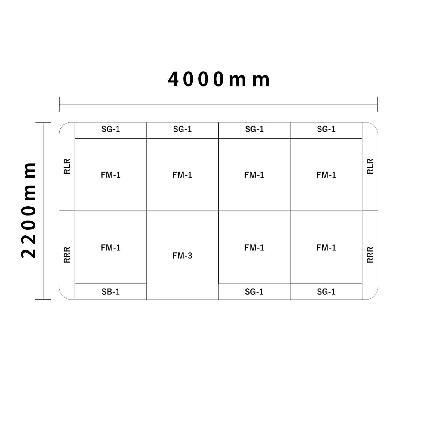 リスシリーズ 角R 4畳　入口付き＆下駄箱付き図面